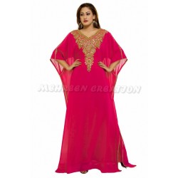 Pink Modern Arabic Fancy Kaftan Exclusive Dress