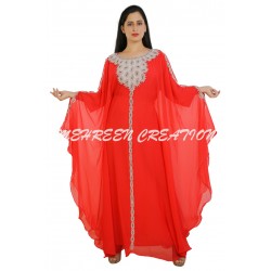 GET THIS RED COLOR MOROCCAN FANCY JALABIYA WEDDING GOWN DRESS