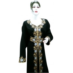 2020 BLACK MODERN BRIDAL ARABIC MAXI ABAYA MOROCCAN ISLAMIC FLOOR LENGTH DRESS